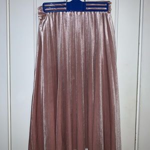Pink Velvet Skirt